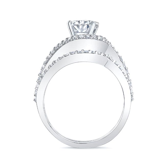  2 Carat Oval Lab Grown Diamond Wedding Ring Set Image 2