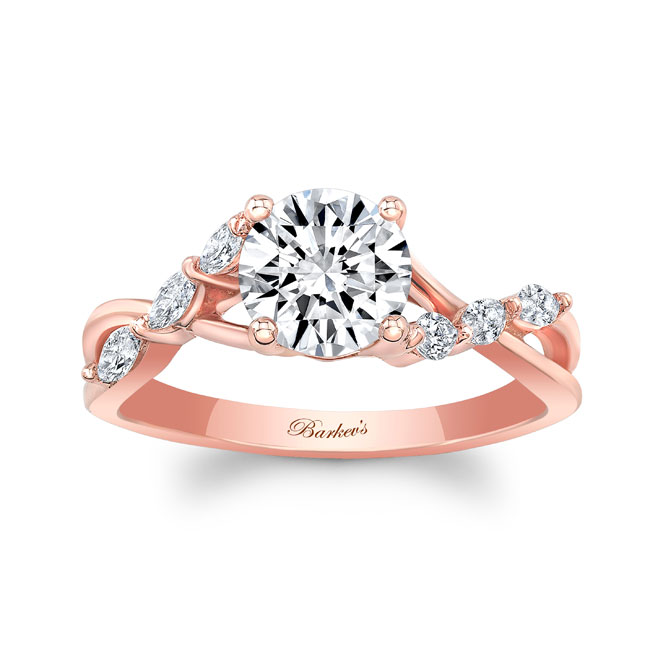  Rose Gold Marquise Engagement Ring Image 1