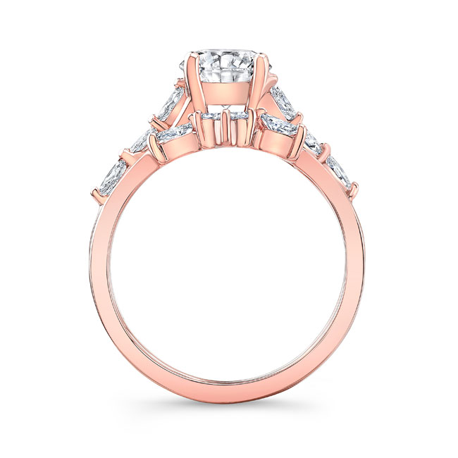Rose Gold Marquise Accent Wedding Set Image 2