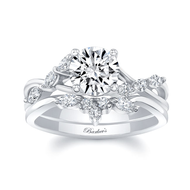  Marquise Engagement Ring With Wedding Band Image 1