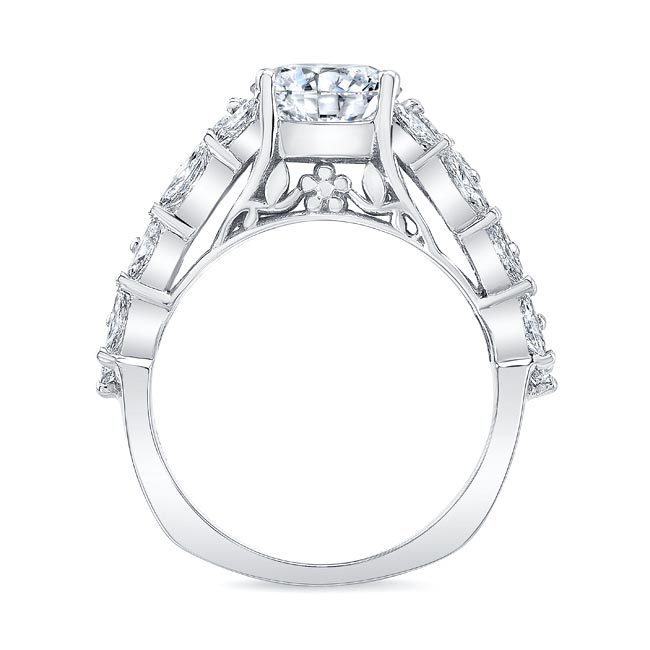Three Row Diamond Radiant Cut Moissanite Ring Image 2