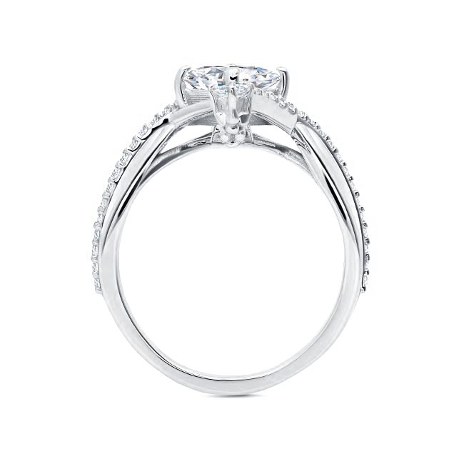  White Gold Unusual Engagement Ring Image 2
