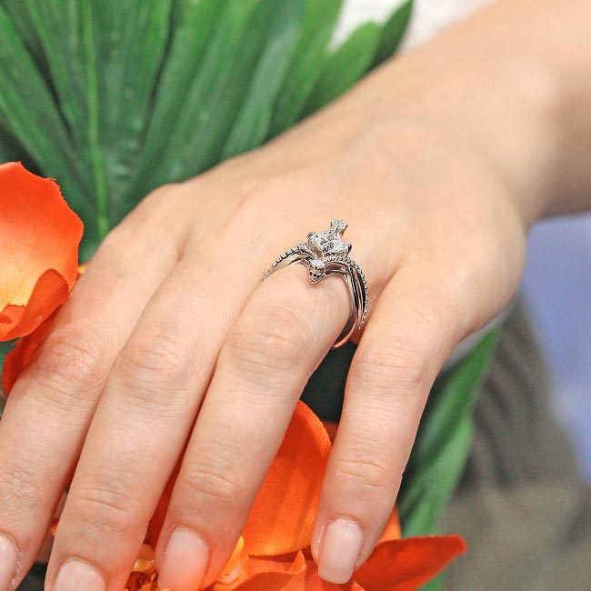  Unusual Moissanite Engagement Ring Image 6