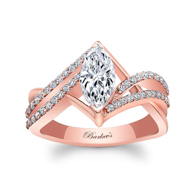 Rose Gold Lab Grown Diamond Marquise Ring