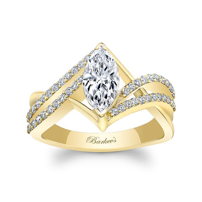Yellow Gold Lab Grown Diamond Marquise Ring