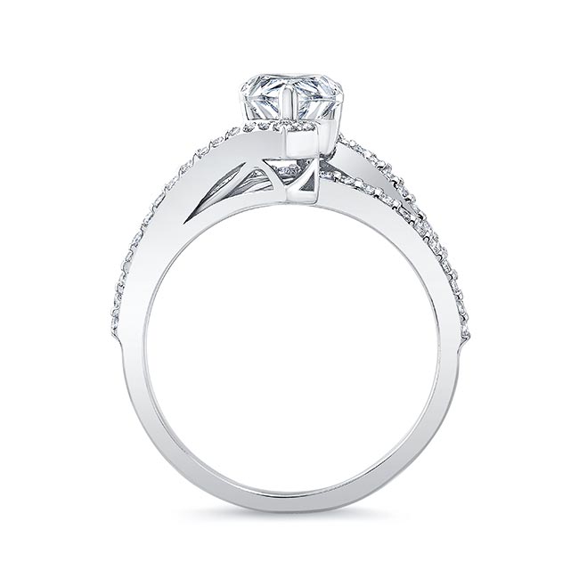  Split Shank Pear Lab Grown Diamond Engagement Ring Image 2