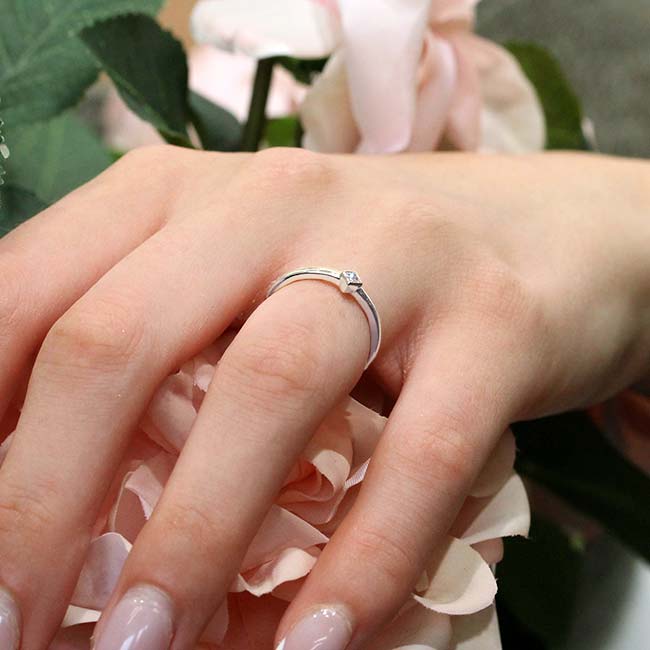  Aria Princess Cut Diamond Promise Ring Image 4