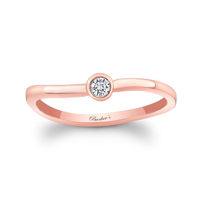 Rose Gold Simple Promise Ring