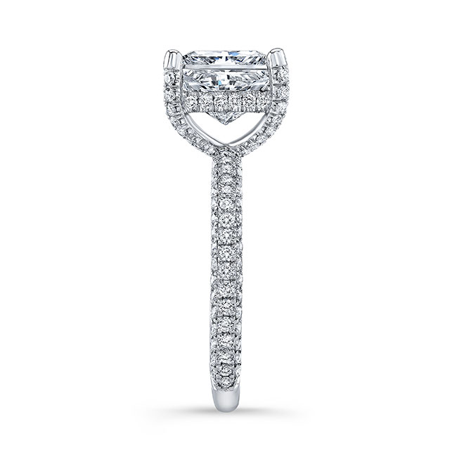 Platinum Hidden Halo Lab Grown Diamond Engagement Ring Image 3