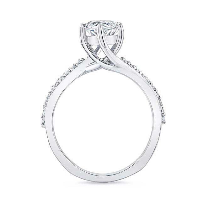  Marquise Moissanite Engagement Ring With Twisted Band Image 2