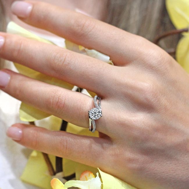  Split Shank Moissanite Engagement Ring Image 4