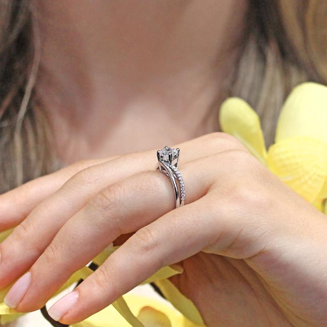  Split Shank Moissanite Engagement Ring Image 5