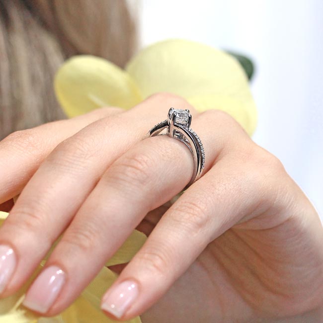  Split Shank Moissanite Engagement Ring Image 6