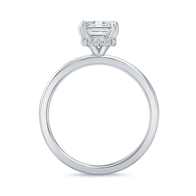 White Gold Lia Radiant Cut Moissanite Engagement Ring Image 2