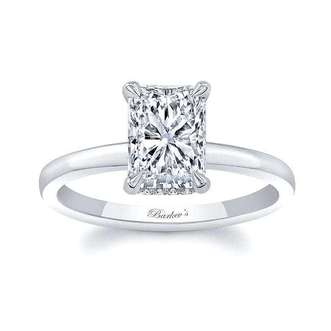 Platinum Lia Radiant Cut Engagement Ring
