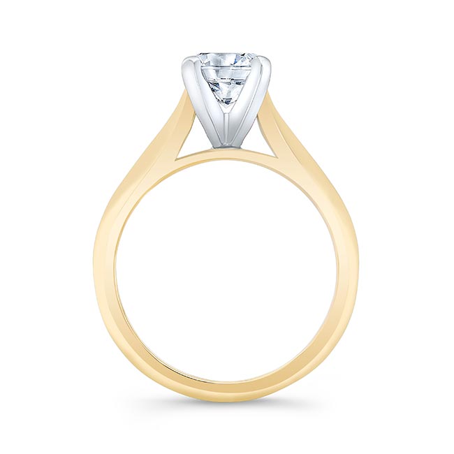 Yellow Gold 1 Carat Lab Diamond Solitaire Engagement Ring Image 2