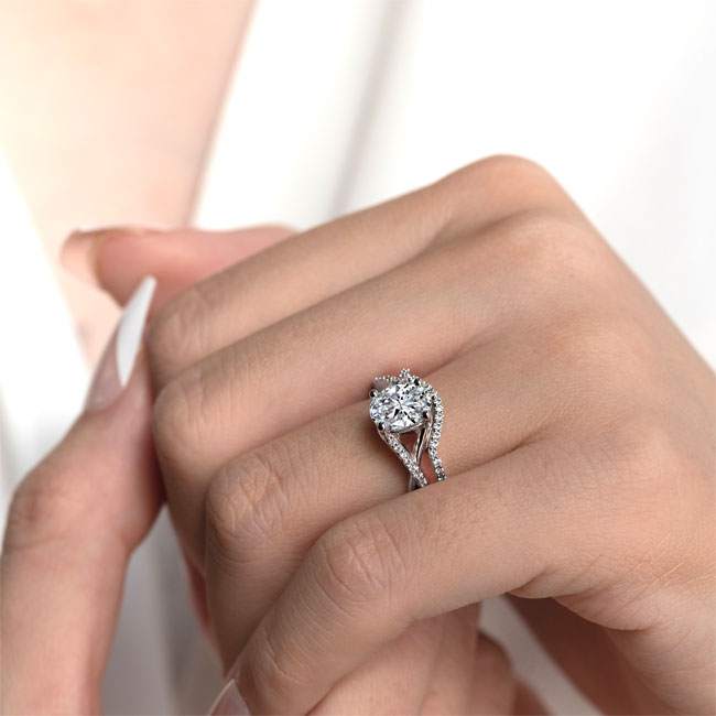  One Carat Oval Diamond Bridal Set Image 3