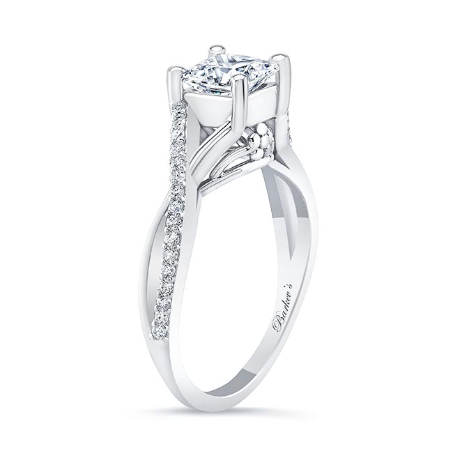  One Carat Princess Cut Lab Grown Diamond Ring Image 2