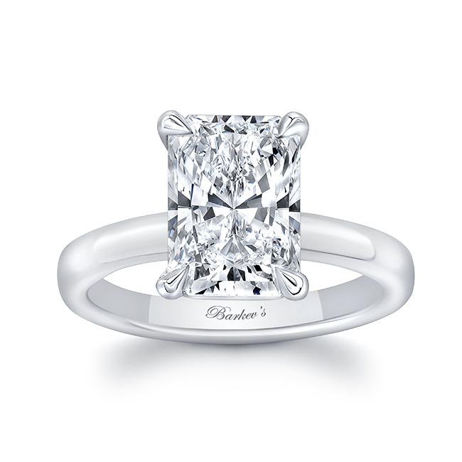  White Gold Lori Radiant Cut Solitaire Engagement Ring Image 1
