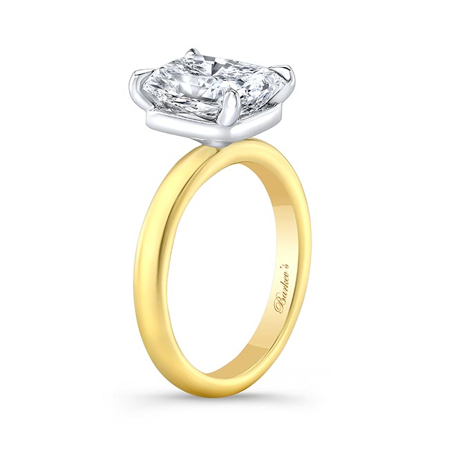 Yellow Gold Lori Radiant Cut Lab Diamond Solitaire Engagement Ring Image 2