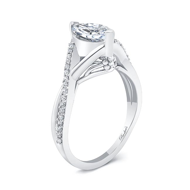 Platinum 3 Carat Marquise Lab Grown Diamond Ring Image 2