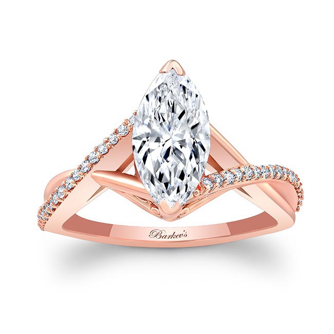 Rose Gold 3 Carat Marquise Diamond Ring