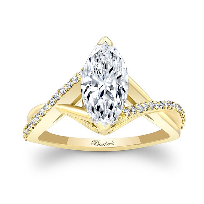 Yellow Gold 3 Carat Marquise Diamond Ring