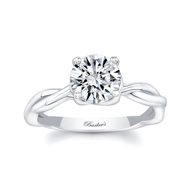  Moissanite Twist Solitaire Engagement Ring Image 1