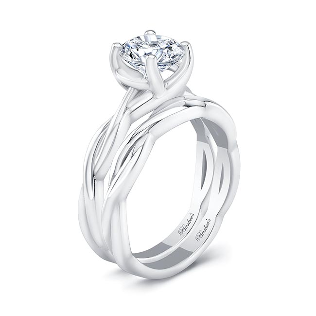  Lab Grown Diamond Twist Solitaire Bridal Set Image 2