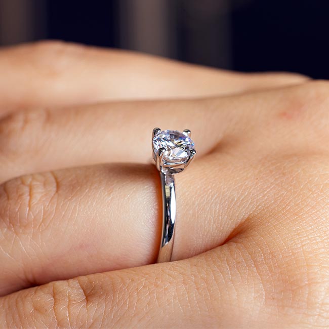 Moissanite Solitaire Ring Image 6
