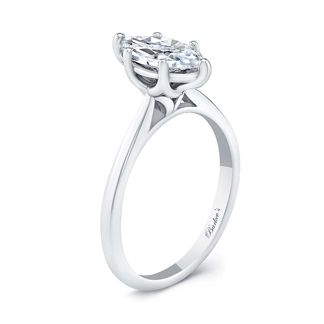  Marquise Moissanite Solitaire Ring Image 2