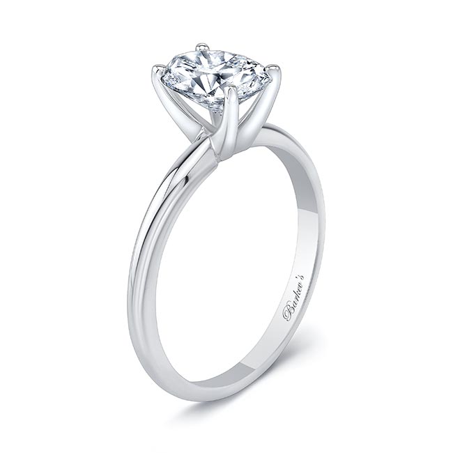  1 Carat Oval Solitaire Diamond Ring Image 2