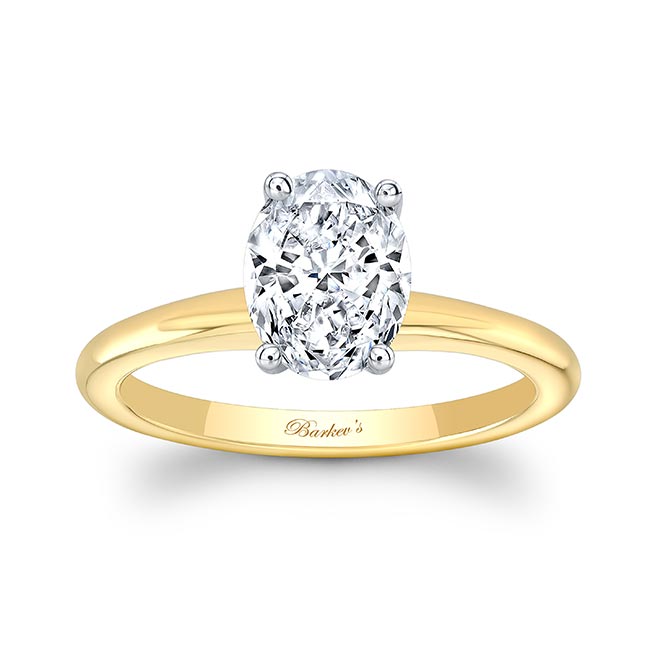 1 Carat Oval Solitaire Moissanite Ring