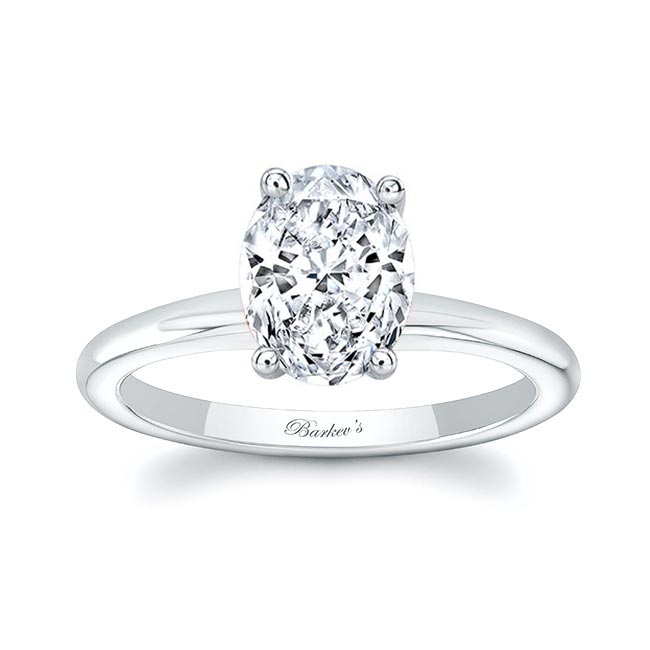  1.25 Carat Oval Solitaire Moissanite Ring Image 1