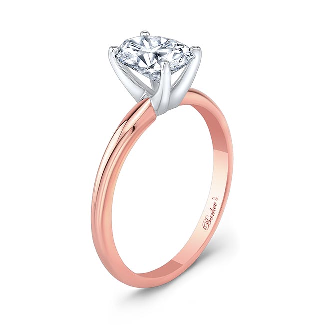 Rose Gold 1.25 Carat Oval Solitaire Diamond Ring Image 2