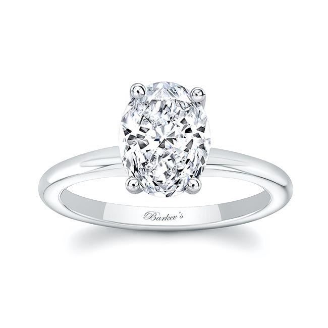 2 Carat Oval Solitaire Moissanite Ring