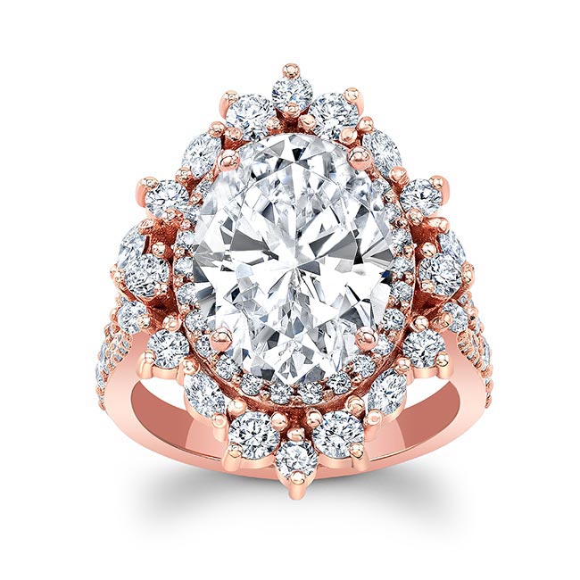 Rose Gold 5 Carat Oval Diamond Ring