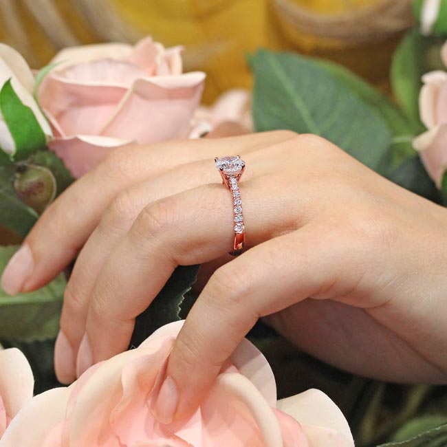 Rose Gold Round Diamond Engagement Ring Image 4
