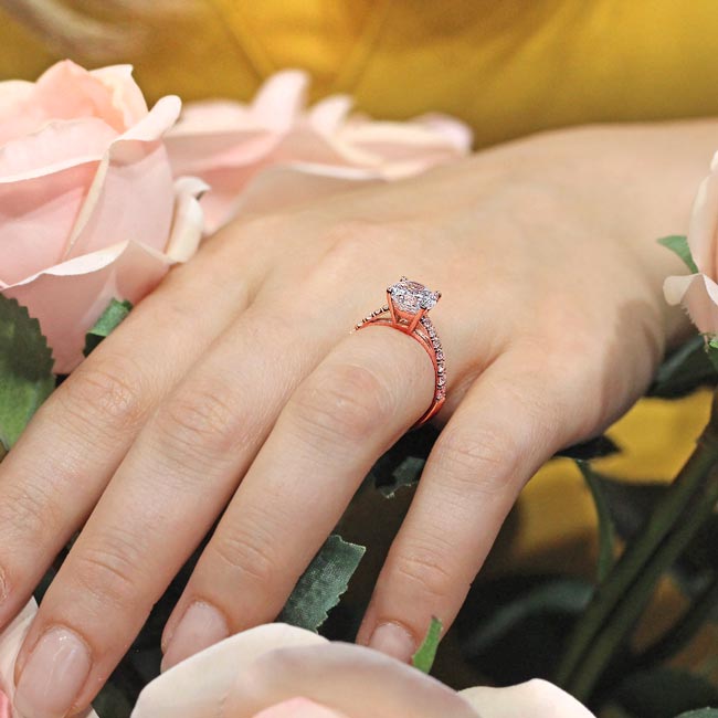 Rose Gold Round Diamond Engagement Ring Image 5
