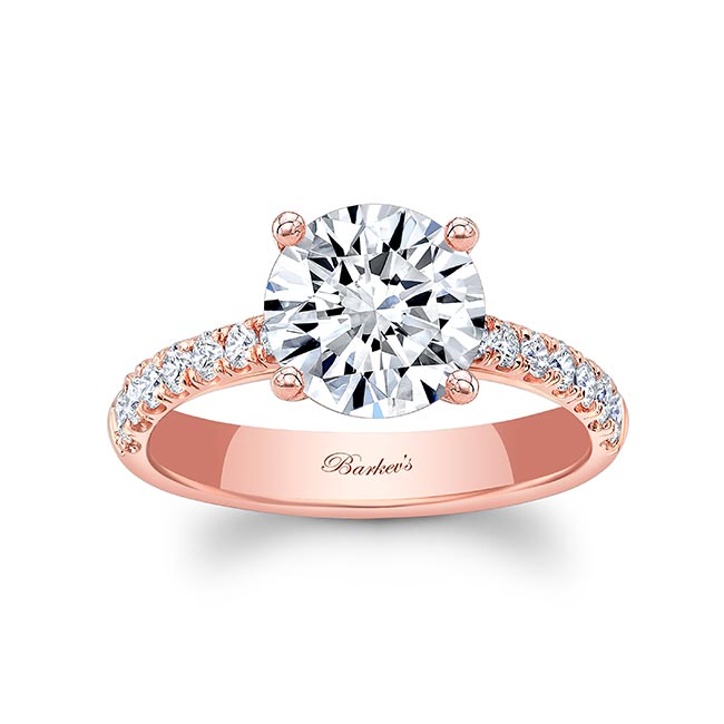 Rose Gold 3 Carat Round Diamond Engagement Ring