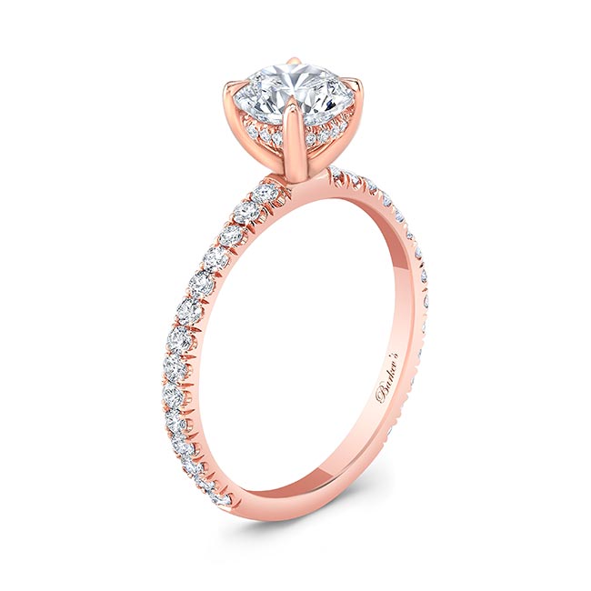  Rose Gold Asscher Lab Grown Diamond Ring Image 2