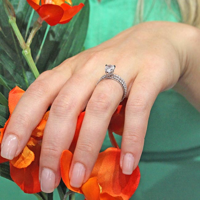  Pear Shape Diamond Wedding Set Image 5