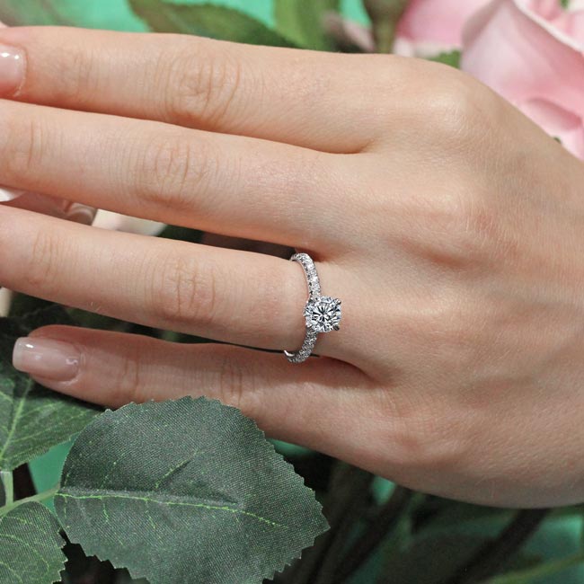  Diamond Halo Engagement Ring Image 3