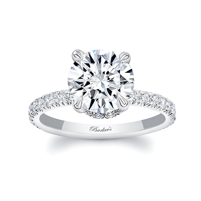  3 Carat Lab Grown Diamond Halo Engagement Ring Image 1