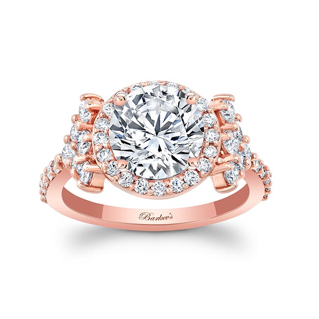 Rose Gold 2 Carat Diamond Cluster Ring