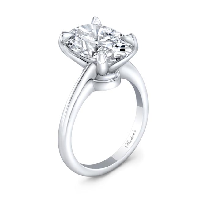 4 Carat Oval Moissanite Solitaire Ring Image 2