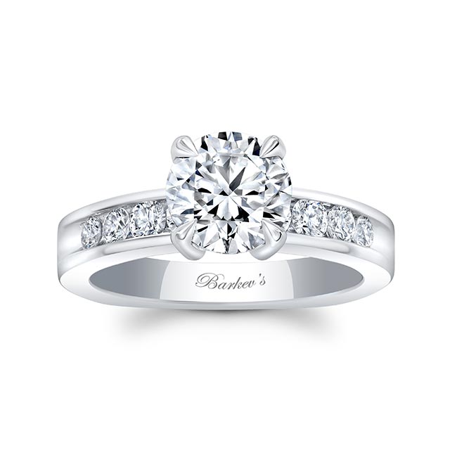 Platinum 1 Carat Moissanite Engagement Ring