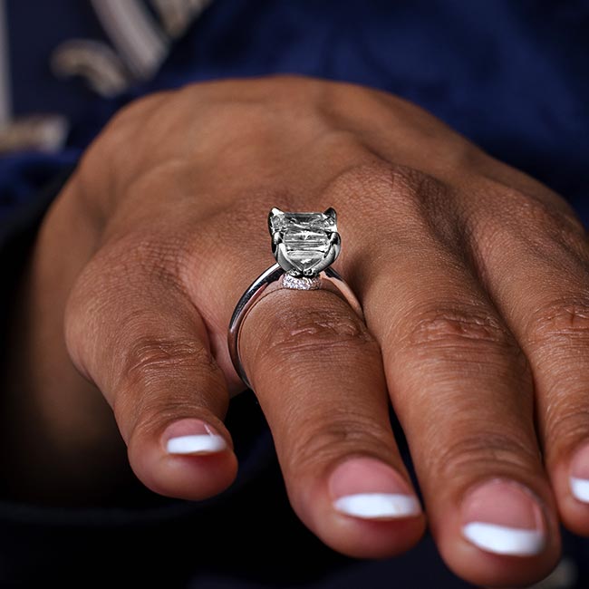 Moissanite Bliss Six-Prong Diamond Ring (1/6 ct. tw.) in 18K White Gold