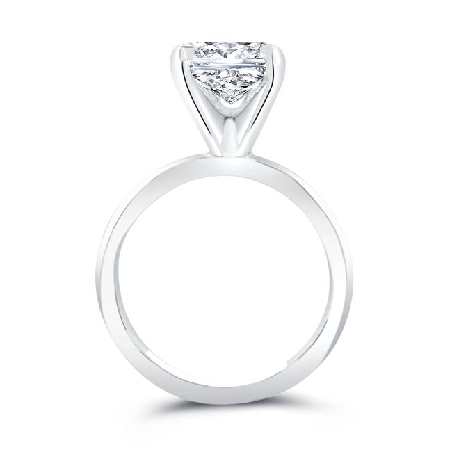 White Gold 5 Carat Radiant Cut Moissanite Solitaire Ring Image 2