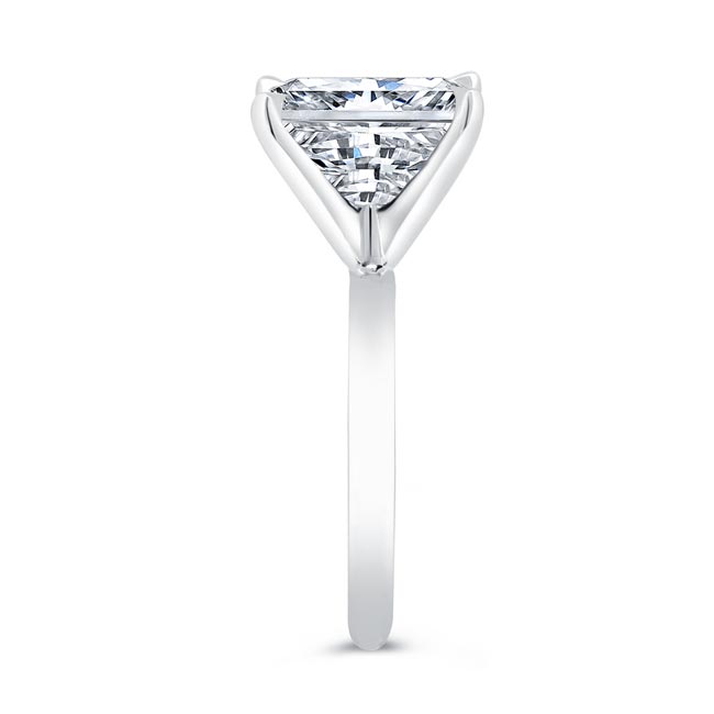 5 Carat Radiant Cut Lab Created Diamond Solitaire Ring Image 3
